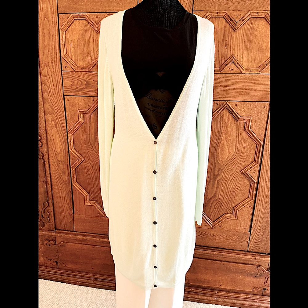 Cortefiel pale mint green cardigan